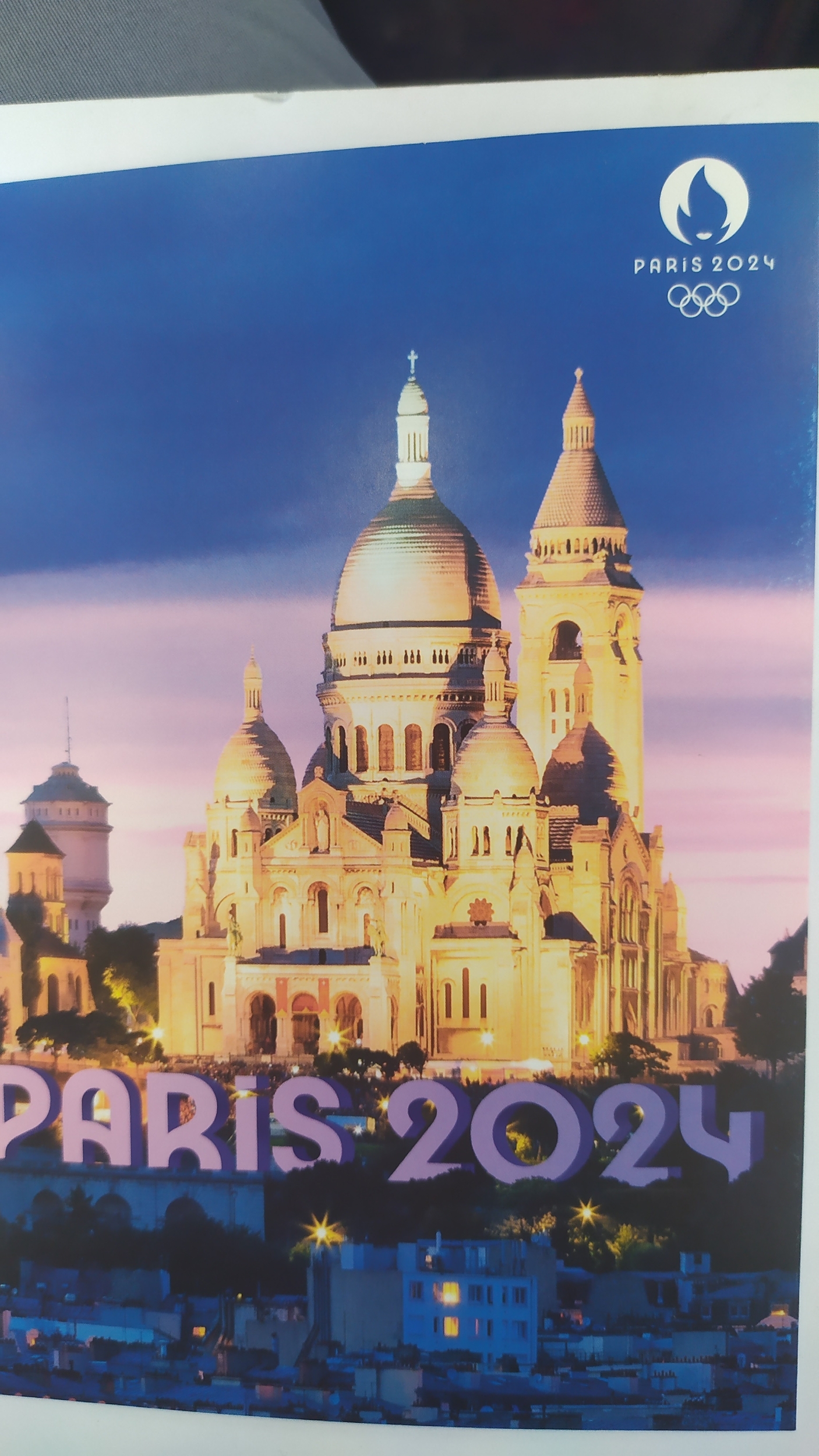 carte postale paris  - sacré coeur la nuit