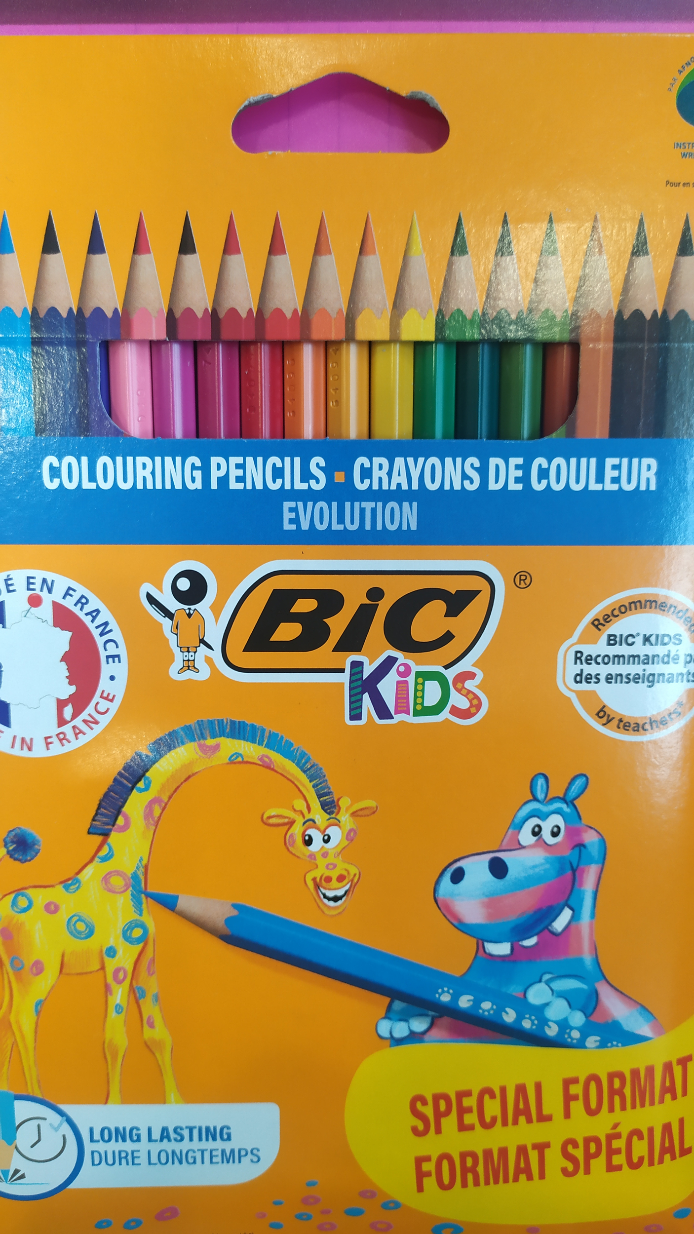 crayons de couleur x 18
