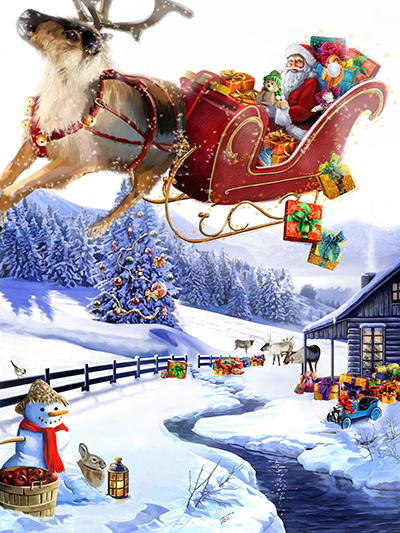 calendrier de lavent - distribution de cadeaux