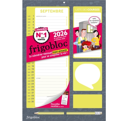 calendrier frigobloc 2025-2026