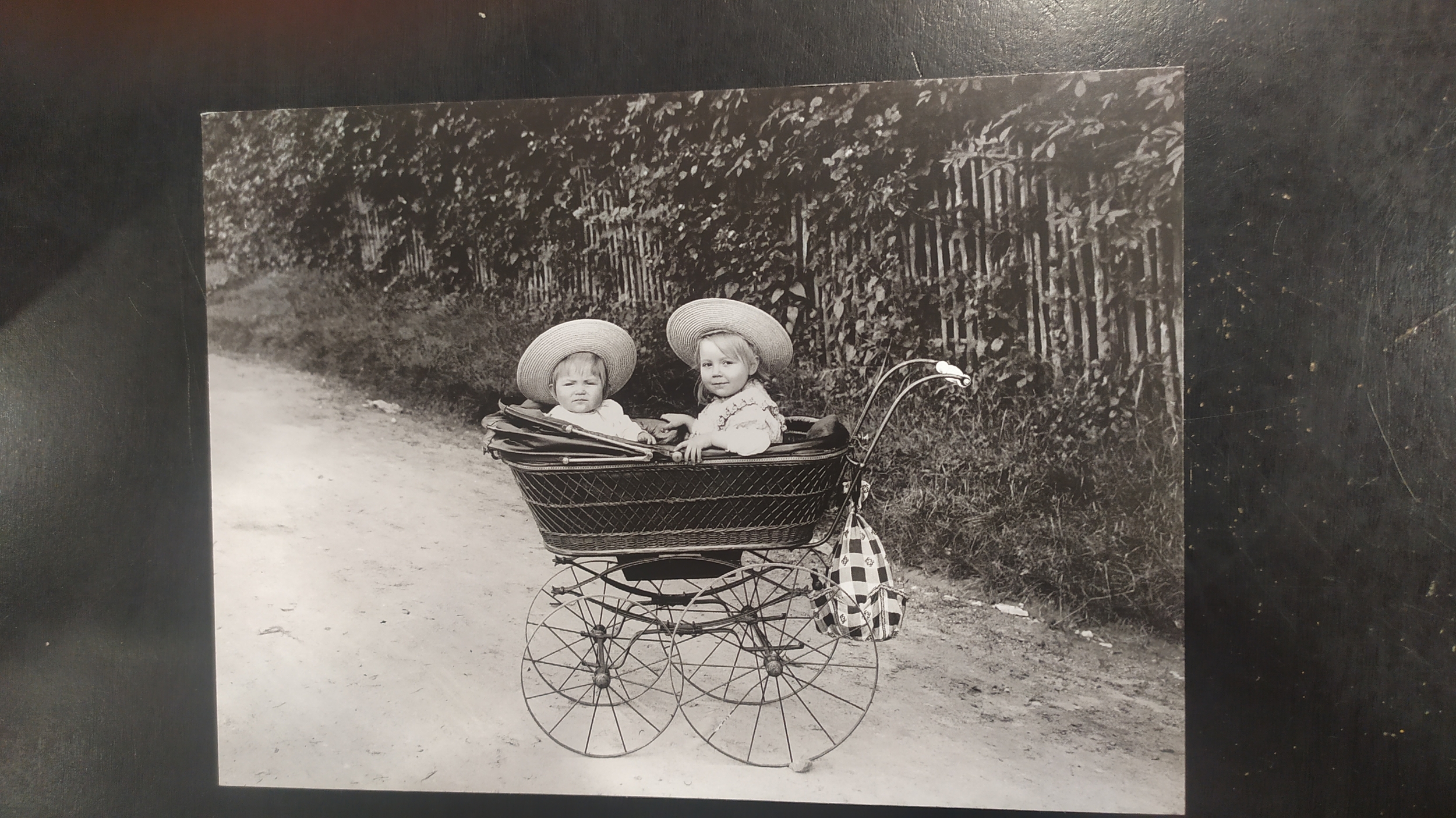 enfants dans un landau