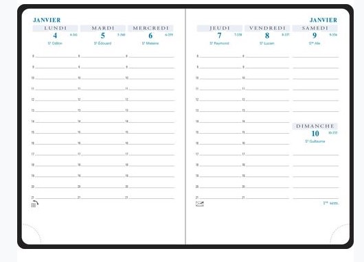 agenda exacompta interieur