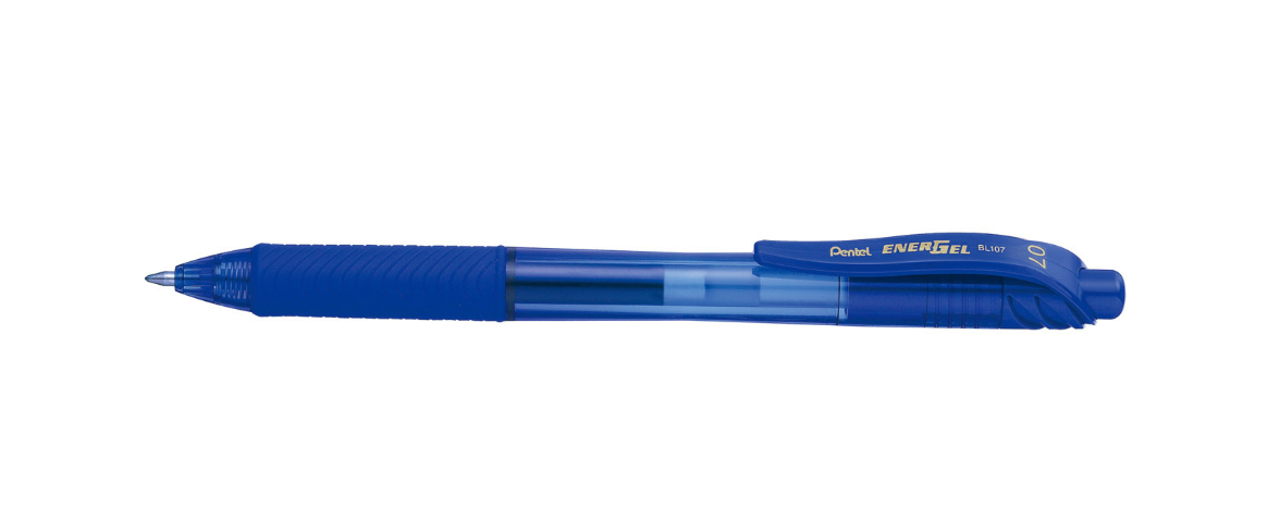 stylo gel roller bleu