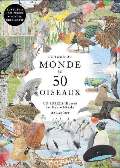 puzzle tour du monde en 50 oiseaux