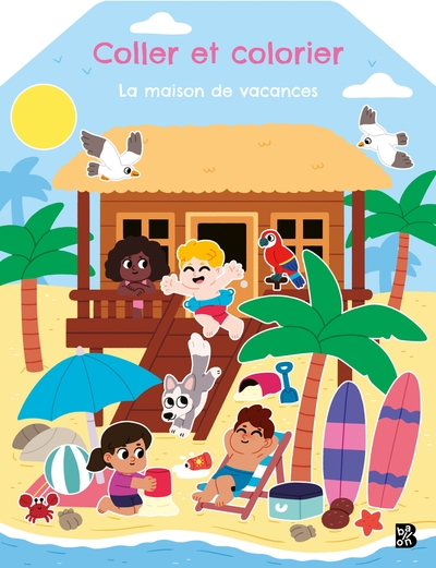 coller et colorier la maison de vacances