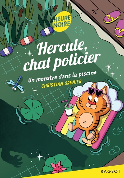 hercule chat policier -un monstre dans la piscine
