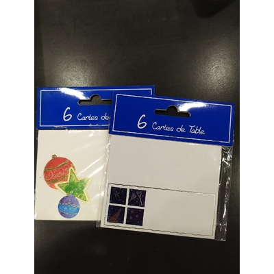 cartes de table