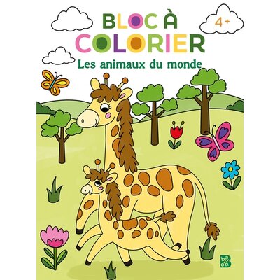 bloc a colorier animaux du monde