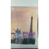 carte postale - statue de marbre + tour eiffel