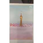 carte postale paris - tour eiffel dans les nuages