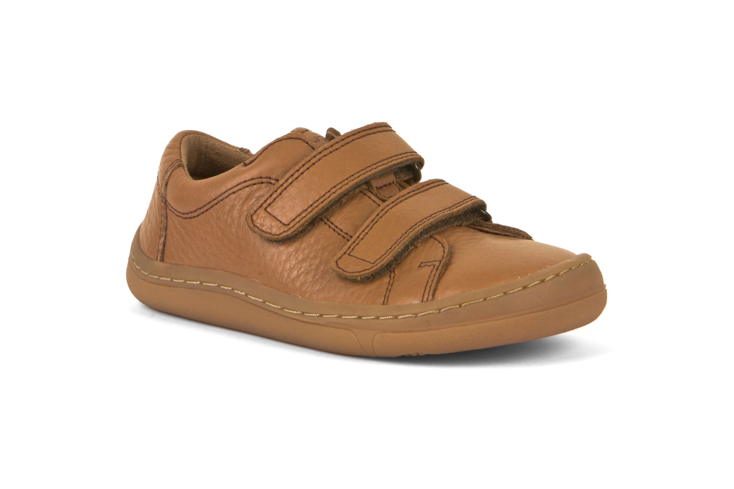 baskets en cuir Froddo barefoot, cognac, sur la boutique Liberty Pieds-1