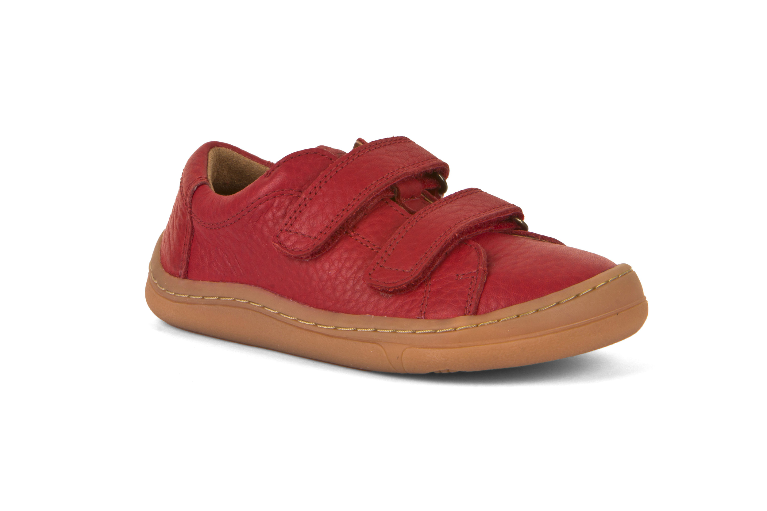 baskets en cuir Froddo barefoot, rouge, sur la boutique Liberty Pieds-1