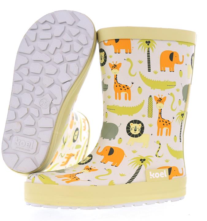 Bottes de pluie Enfant Jaune et chaussette amovible –