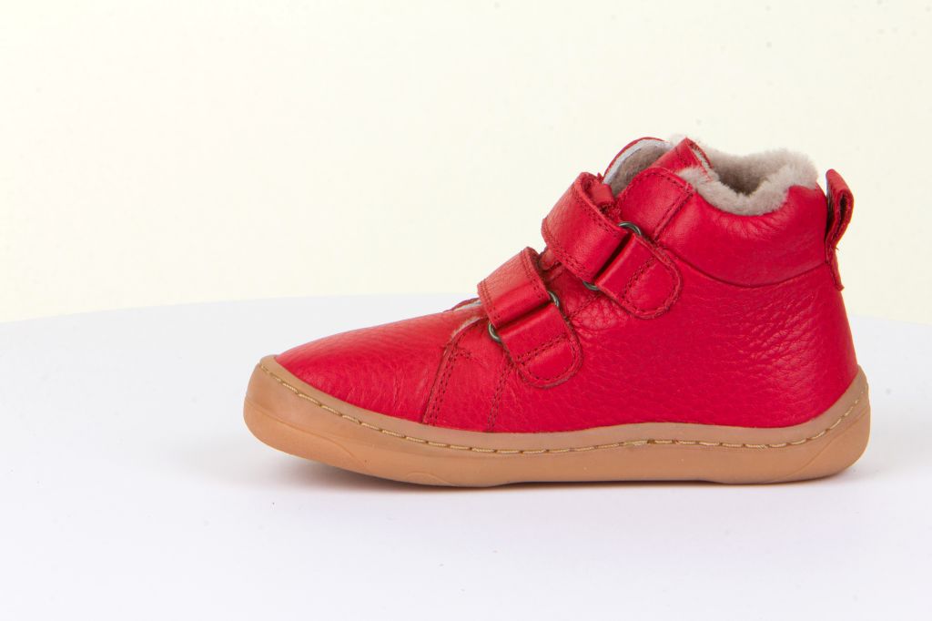 chaussures Froddo barefoot winter furry G3110201-8K rouge fourrées en laine sur la boutique liberty pieds-1