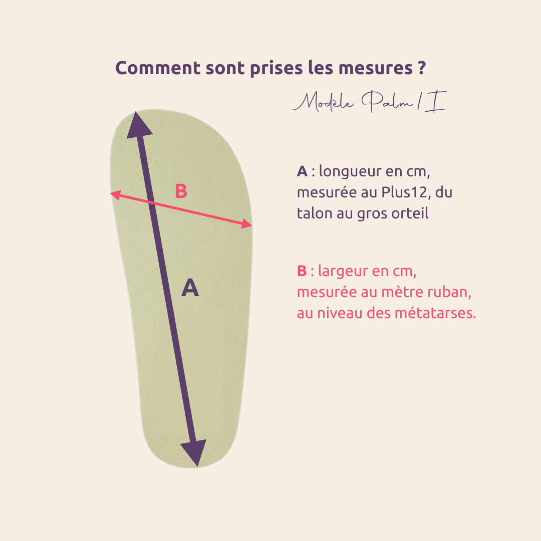 prise des mesures sandales PALM.I par Liberty Pieds