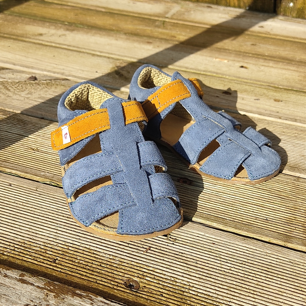 sandales EF barefoot bleu jean -marron chez liberty pieds-4