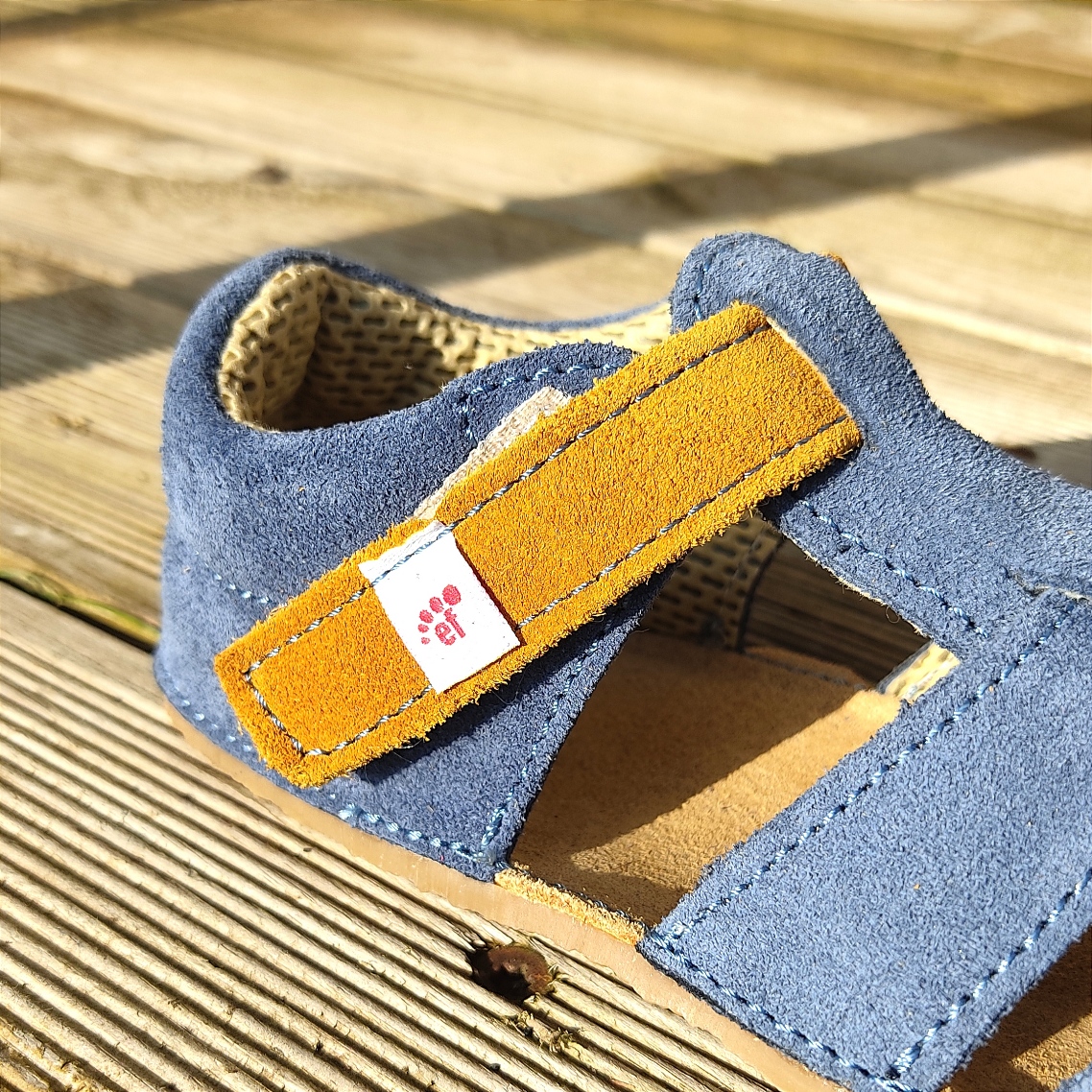 sandales EF barefoot bleu jean -marron chez liberty pieds-7