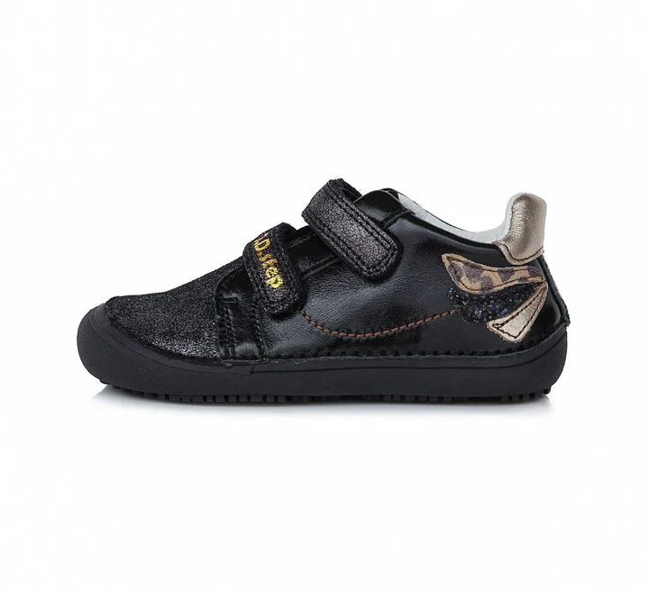 Baskets basse en cuir DD Step noir brillant et or S063-350A sur la boutique Liberty Pieds-5