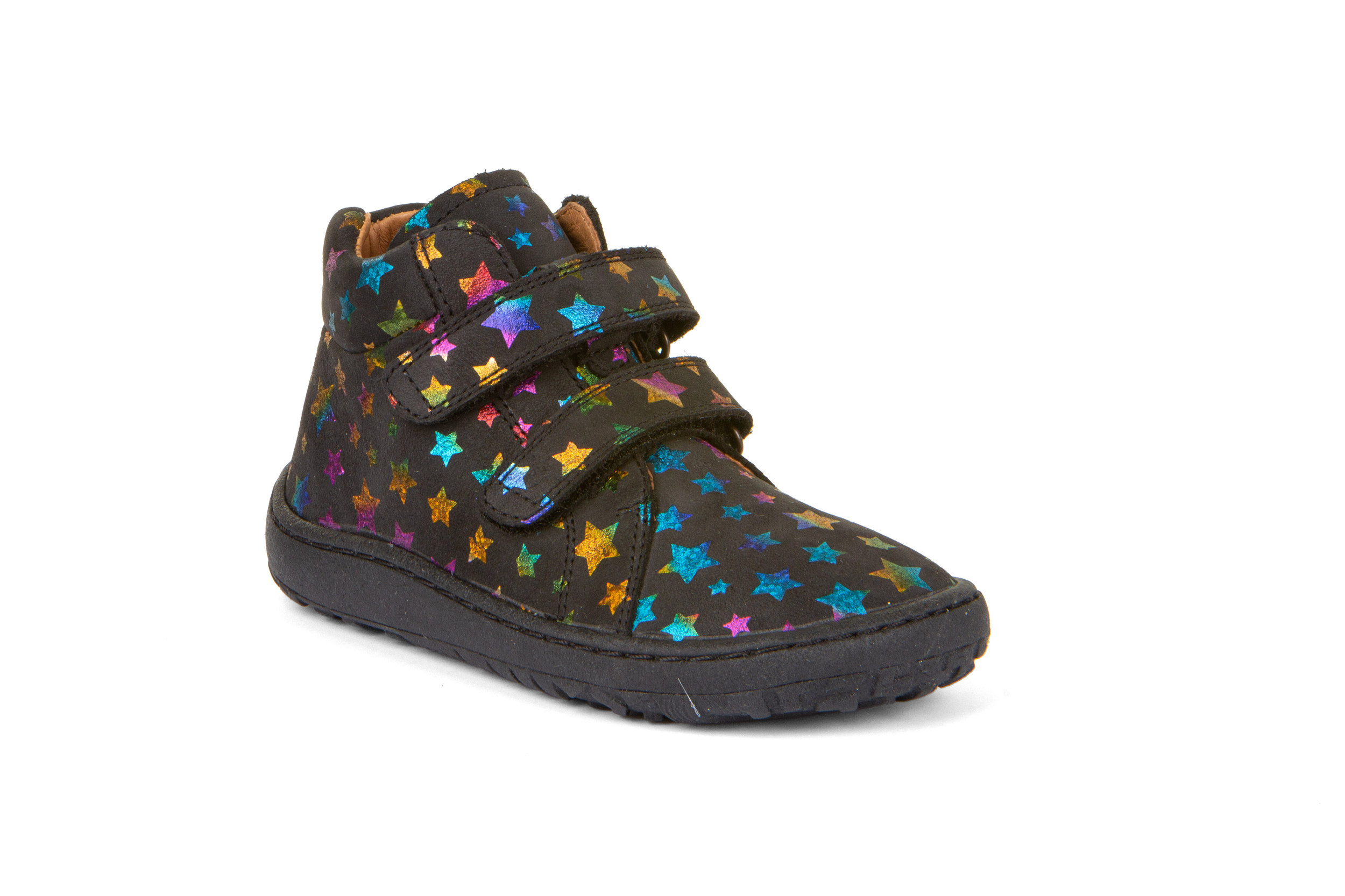 Froddo barefoot High Tops noir étoiles multicolores G3110227-13L sur la boutique Liberty Pieds (5)