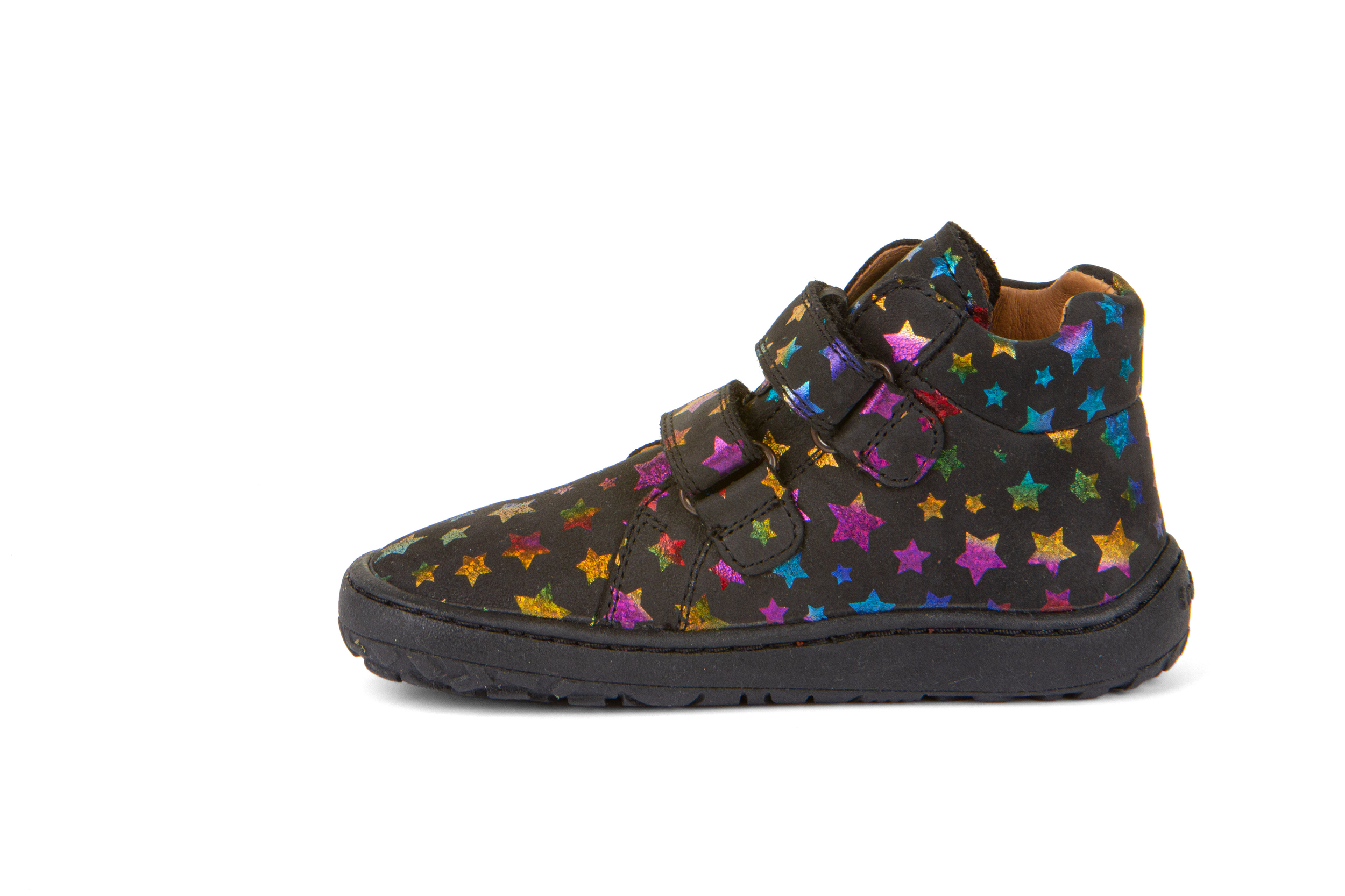 Froddo barefoot High Tops noir étoiles multicolores G3110227-13L sur la boutique Liberty Pieds (2)