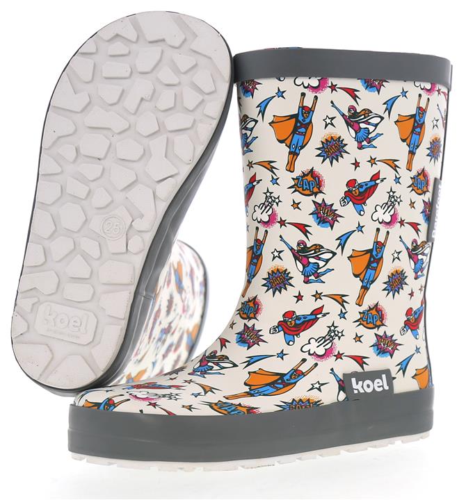 botte de pluie Koel wellie barefoot supers heroes sur la boutique liberty pieds