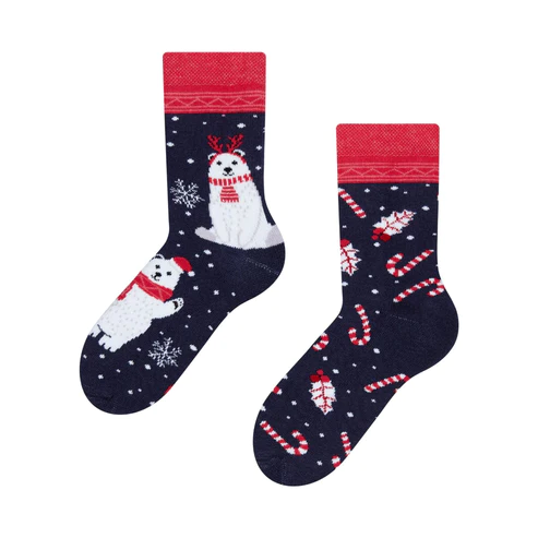 Chaussettes chaudes pour enfants Bonhomme de neige joyeux - DEDOLES