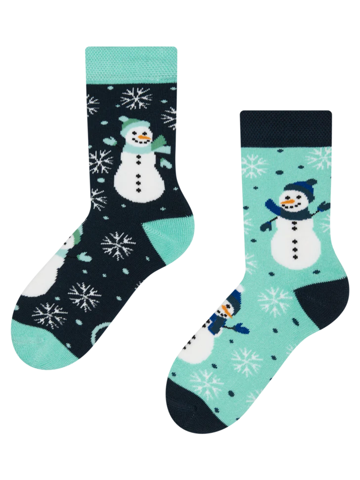 Chaussettes chaudes pour enfants Bonhomme de neige joyeux - DEDOLES
