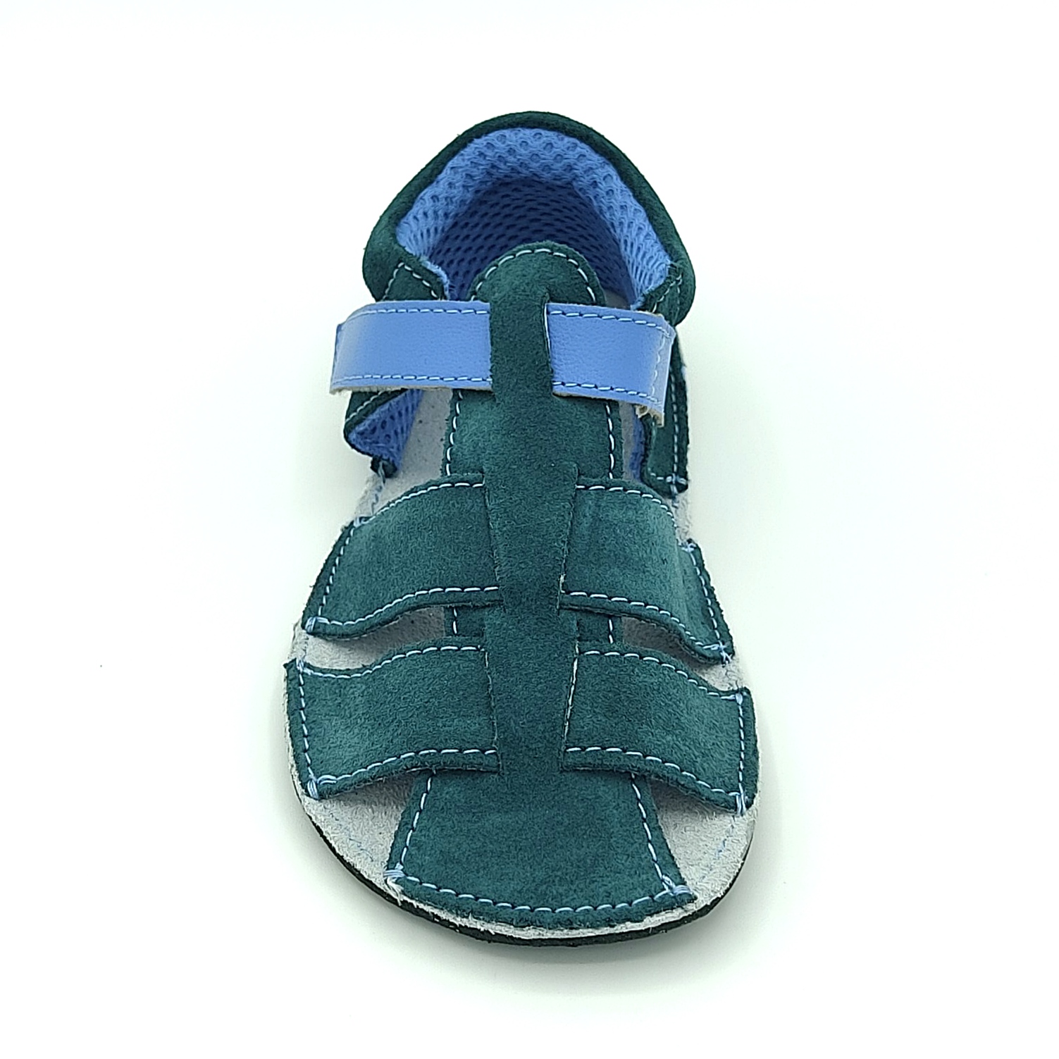 sandales EF barefoot bleu canard chez liberty pieds-7