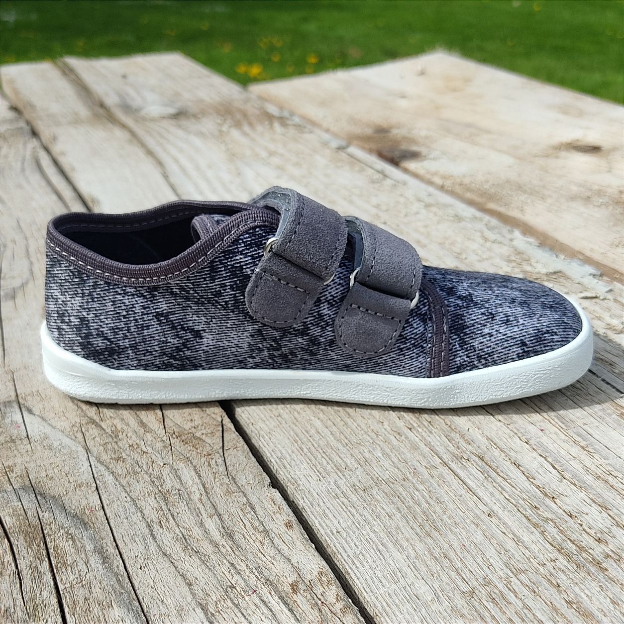 Basket enfant en toile EF Barefoot - Popiel - sur la boutique Liberty Pieds-5