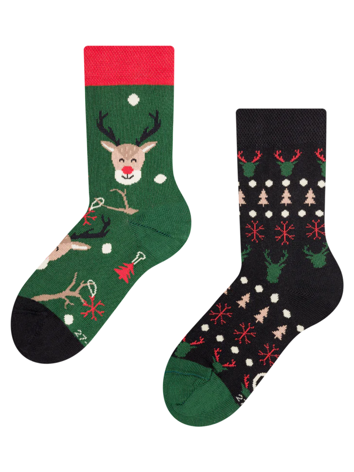 chaussettes Dedoles enfant rennes de Noël sur la boutique Liberty Pieds
