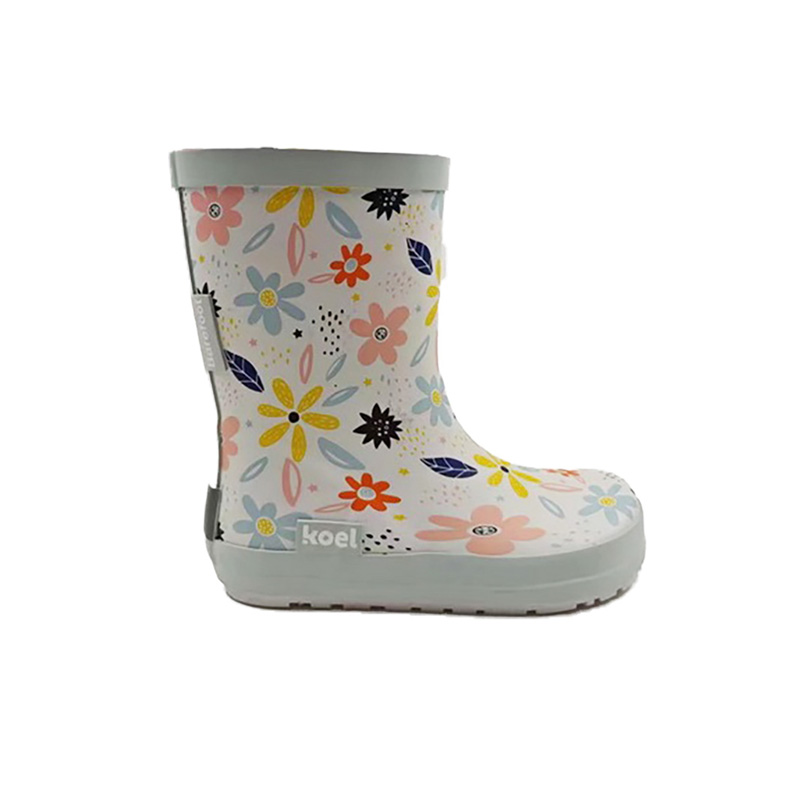 Bottes de pluie KOEL Wellie barefoot White Flowers