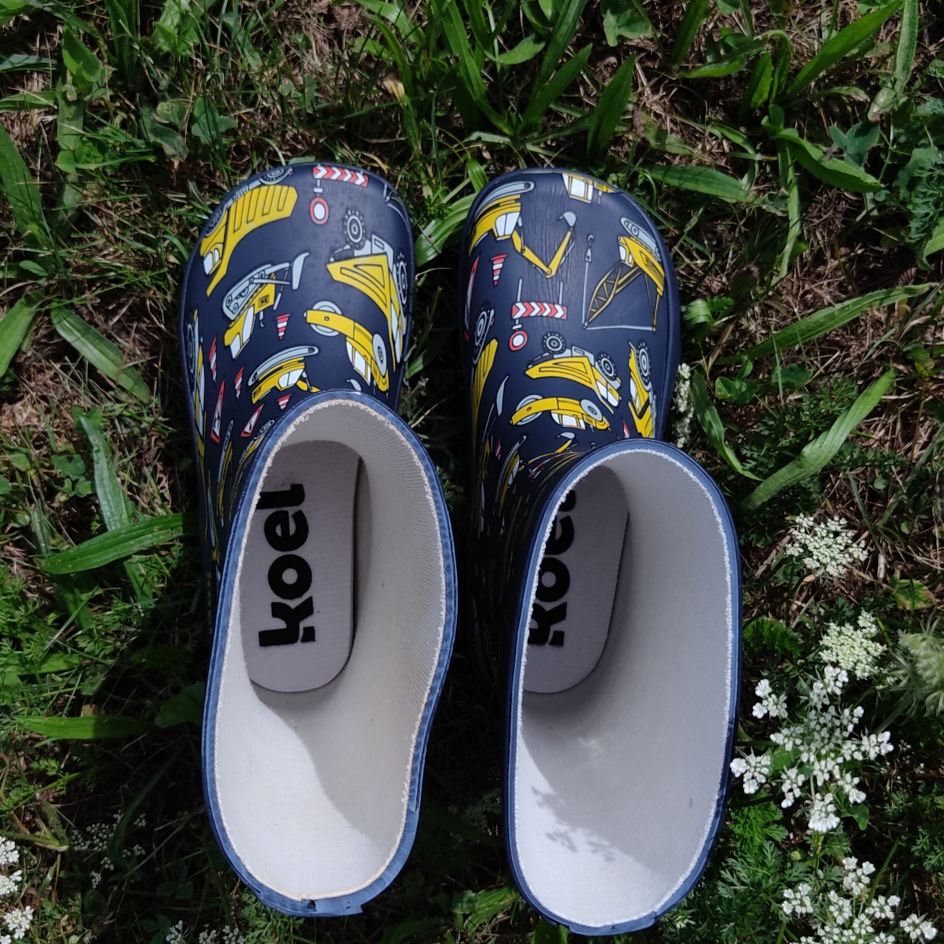 botte de pluie Koel wellie barefoot tractor blue sur la boutique liberty pieds-3