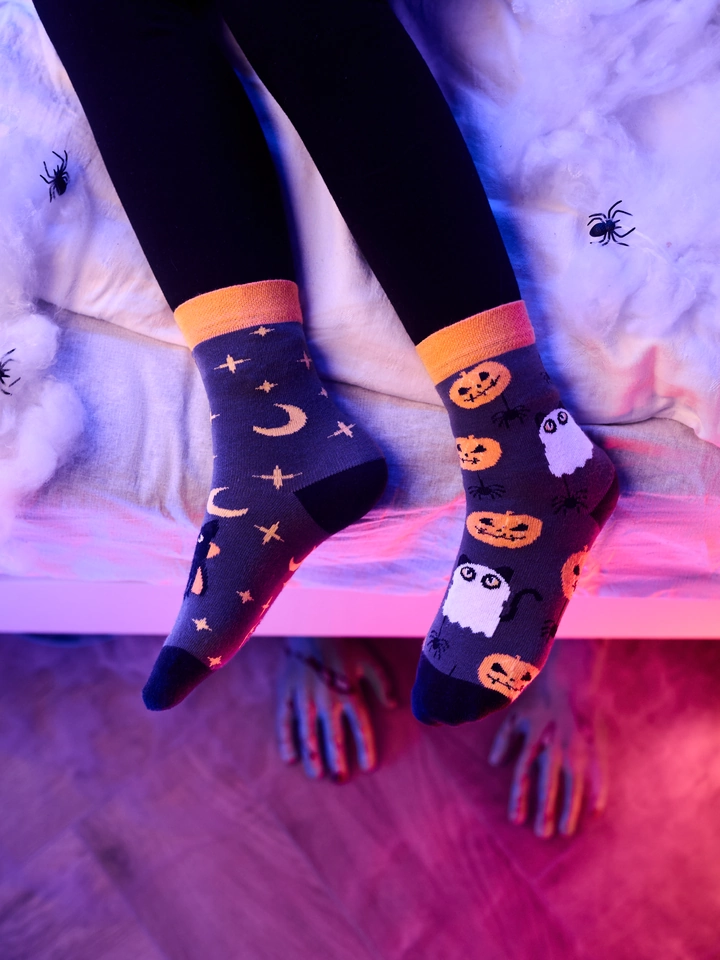 chaussettes Dedoles enfant chat dhalloween sur la boutique Liberty Pieds-3