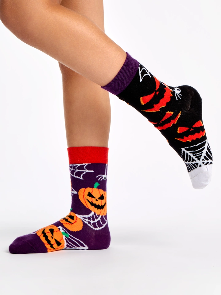 chaussettes Dedoles enfant citrouille effrayante sur la boutique Liberty Pieds-1