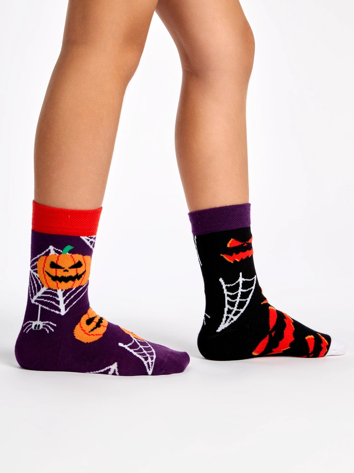 chaussettes Dedoles enfant citrouille effrayante sur la boutique Liberty Pieds-2