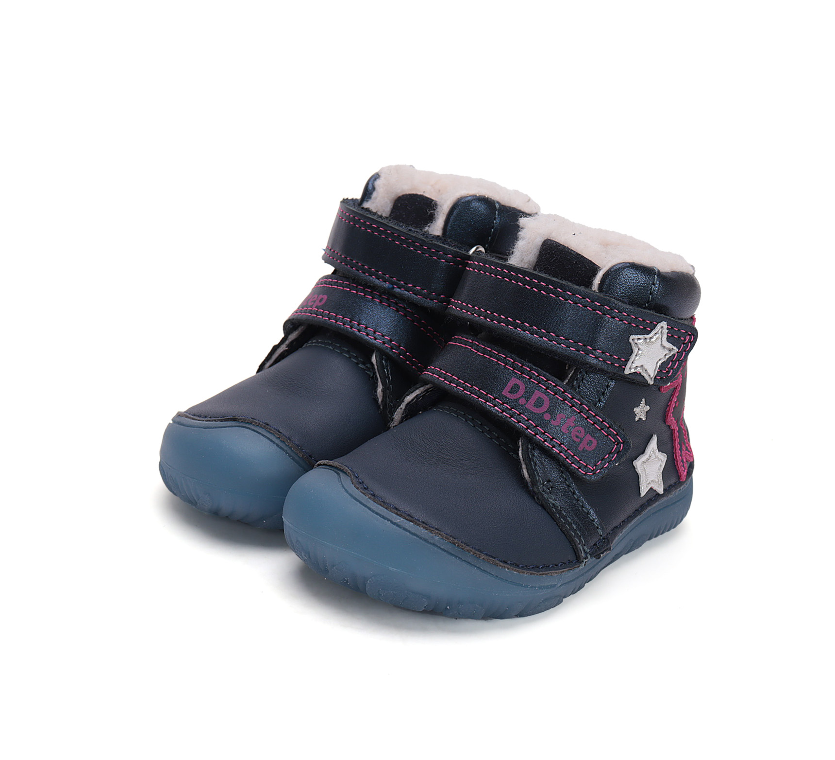 bottes barefoot fourrées DD Step W073-42766 Royal Blue Fée sur la boutique Liberty Pieds (7)