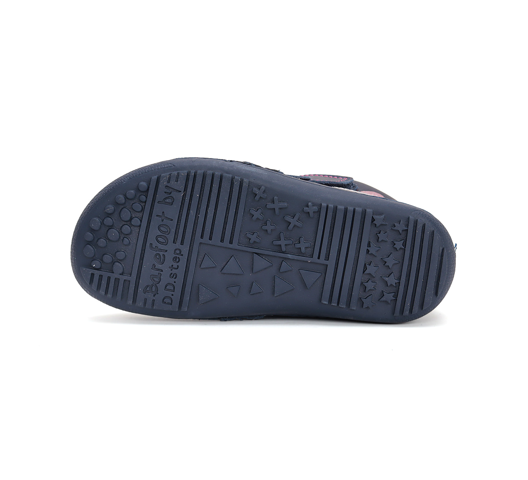 bottes barefoot fourrées DD step W063-42152 Royal Blue coeurs sur la boutique Liberty Pieds (6)