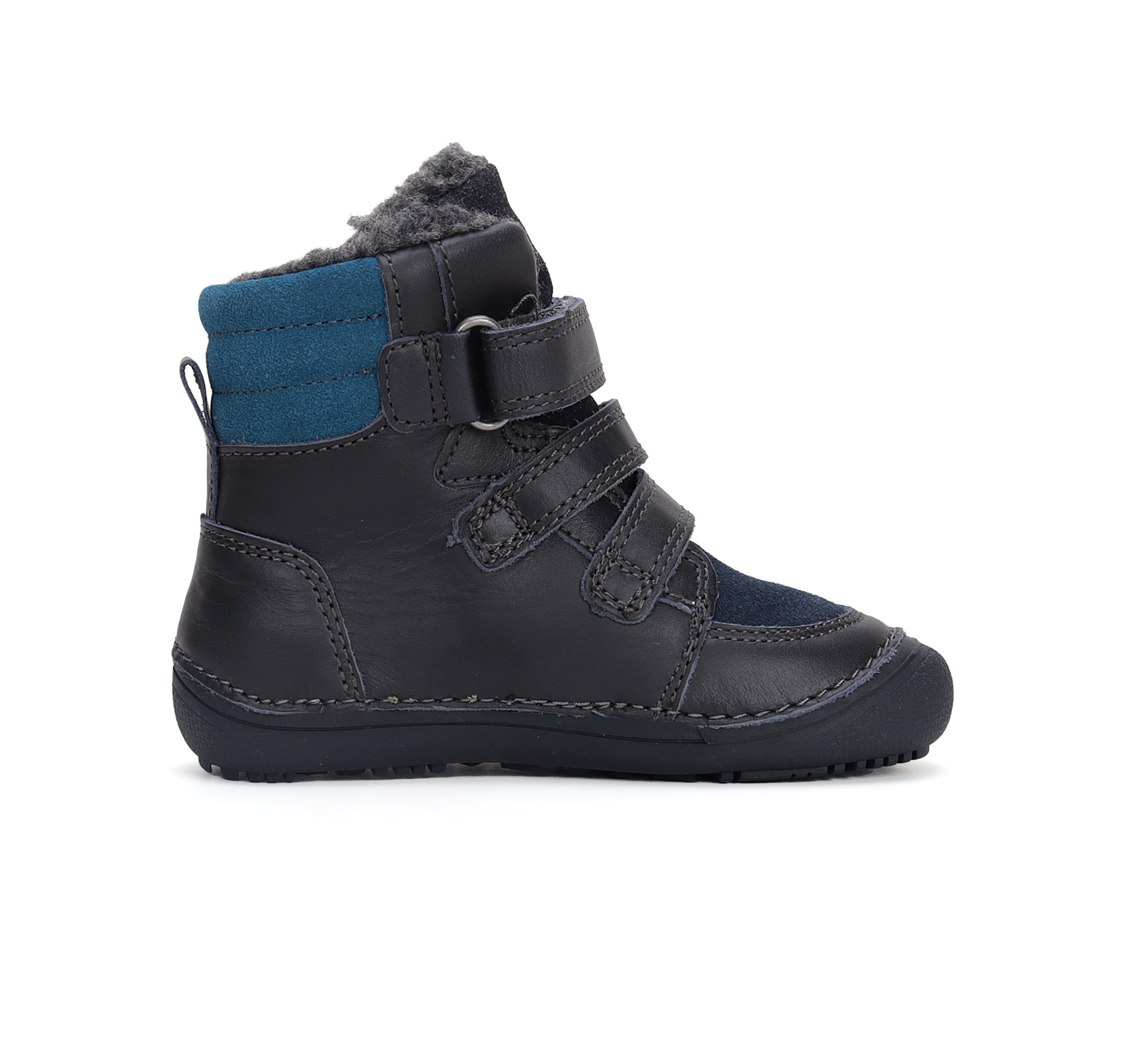 bottes barefoot fourrées DD Step W063-42754 Royal Blue sur la boutique Liberty Pieds (4)