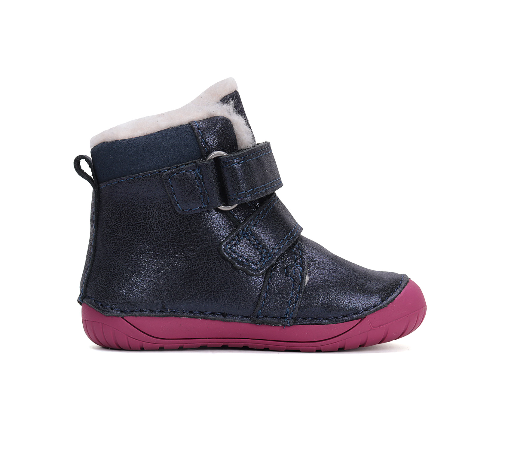 Bottes barefoot fourrées DD Step W070-42110A Royal Blue chat sur la boutique Liberty Pieds (4)