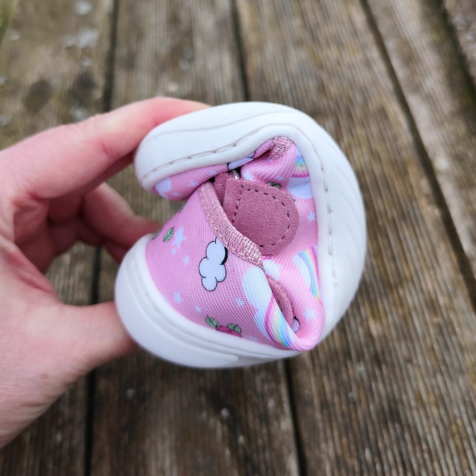 Basket enfant en toile EF Barefoot -23-3407-1540 licorne - sur la boutique Liberty Pieds-1