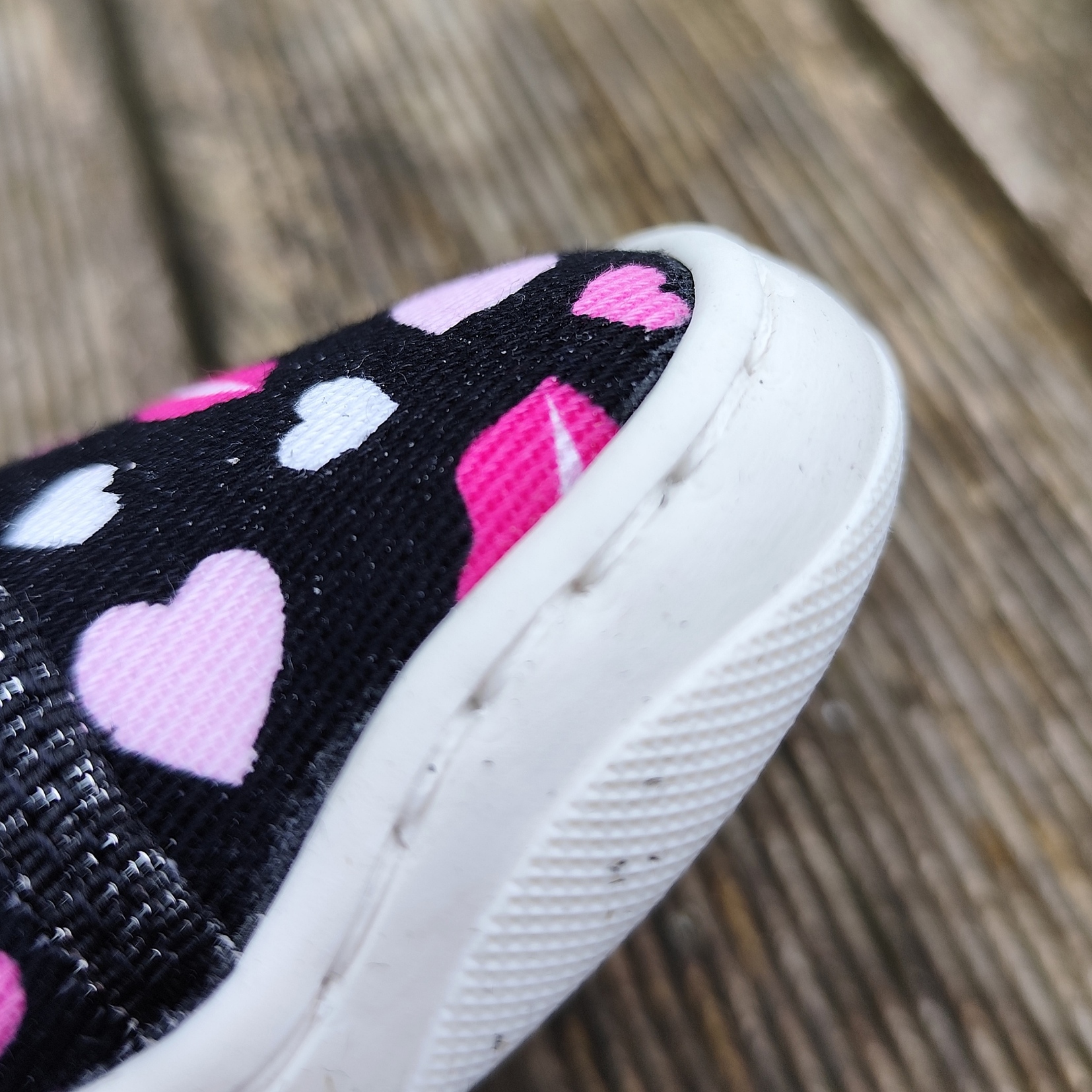 Basket enfant en toile EF Barefoot -23-3407-1720 black love - sur la boutique Liberty Pieds