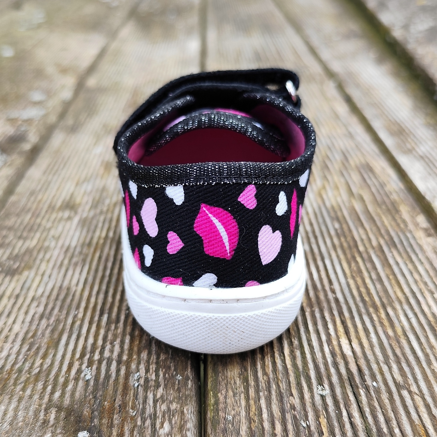 Basket enfant en toile EF Barefoot -23-3407-1720 black love - sur la boutique Liberty Pieds-6