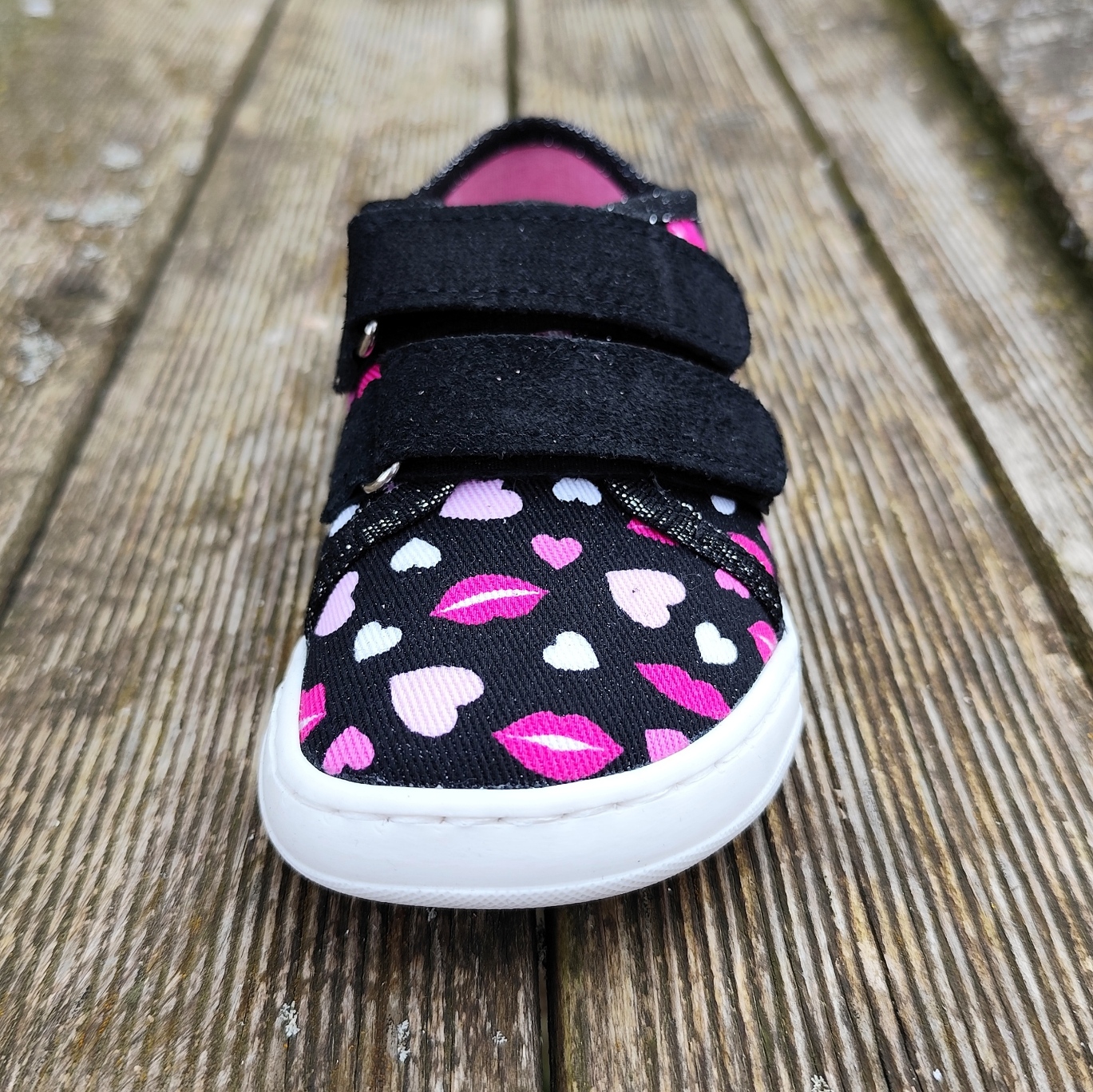 Basket enfant en toile EF Barefoot -23-3407-1720 black love - sur la boutique Liberty Pieds-7