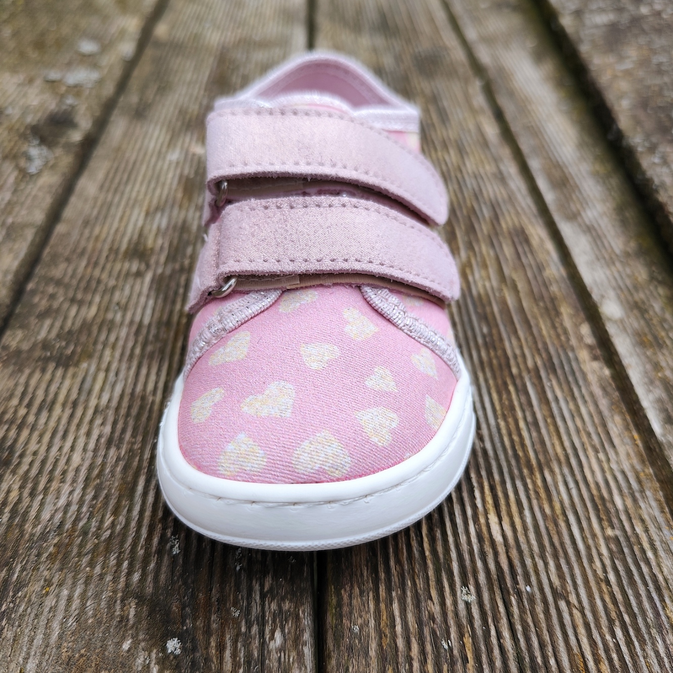 Basket enfant en toile EF Barefoot -23-3407-1603 rose déco coeurs - sur la boutique Liberty Pieds-12