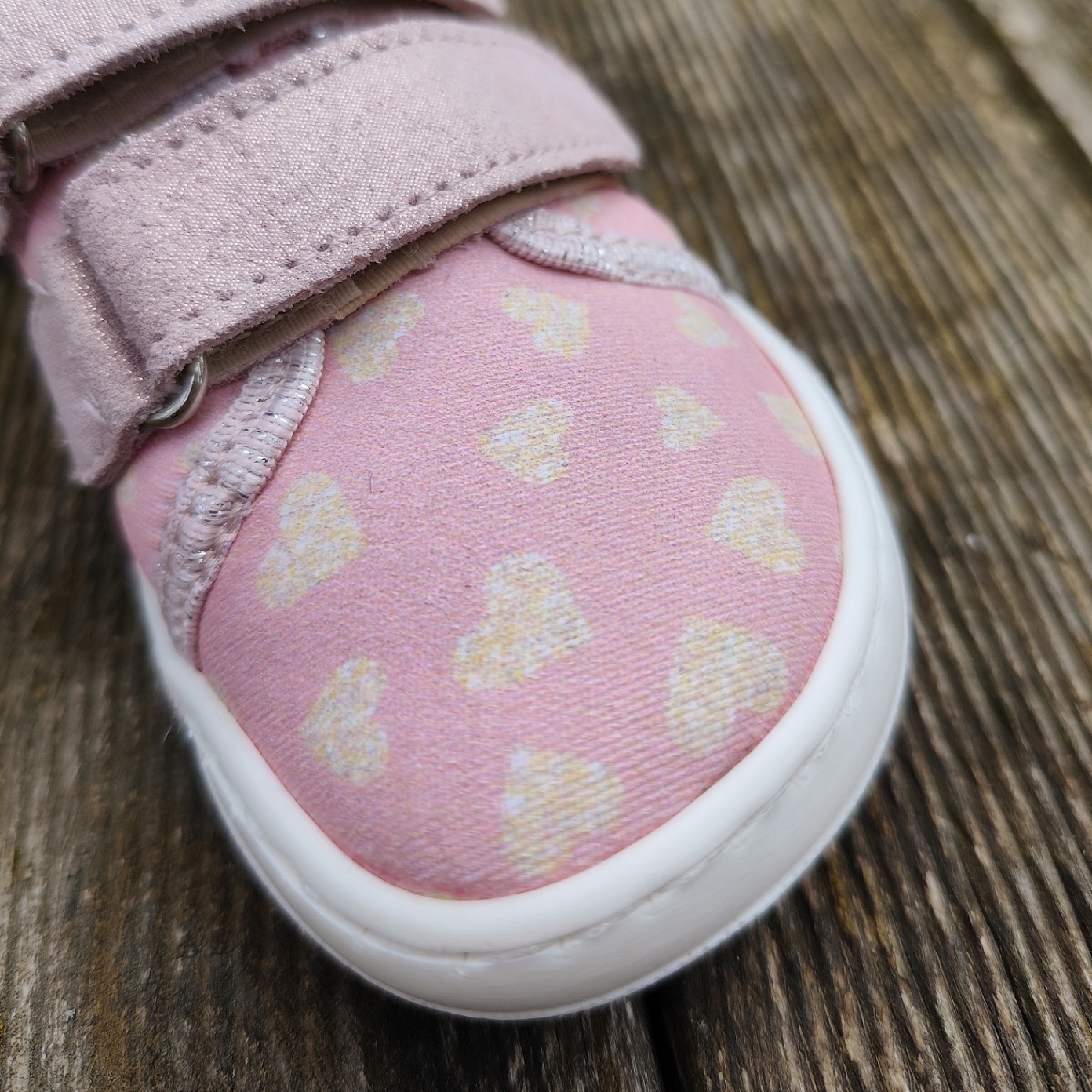 Basket enfant en toile EF Barefoot -23-3407-1603 rose déco coeurs - sur la boutique Liberty Pieds-8