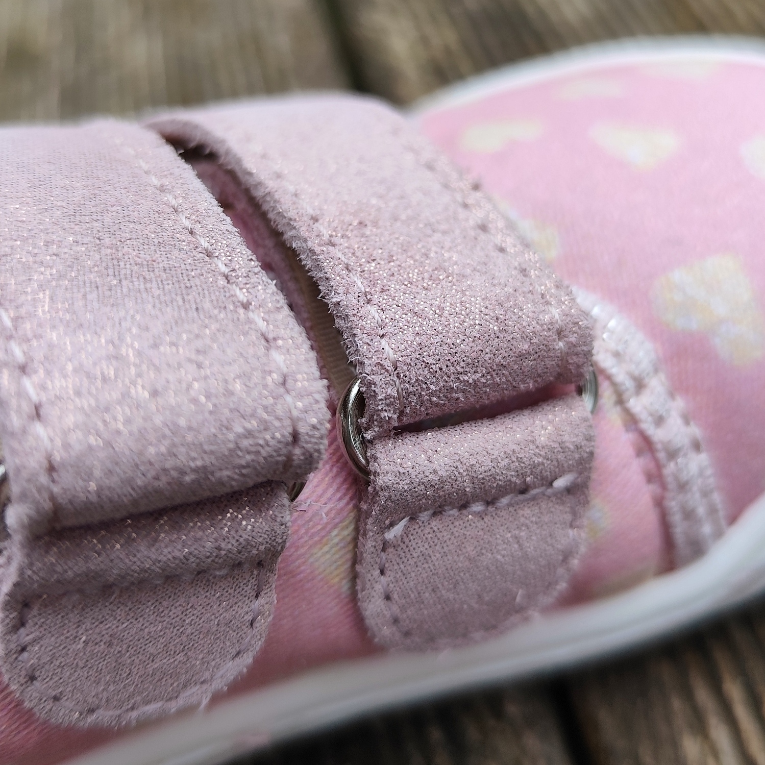 Basket enfant en toile EF Barefoot -23-3407-1603 rose déco coeurs - sur la boutique Liberty Pieds-7