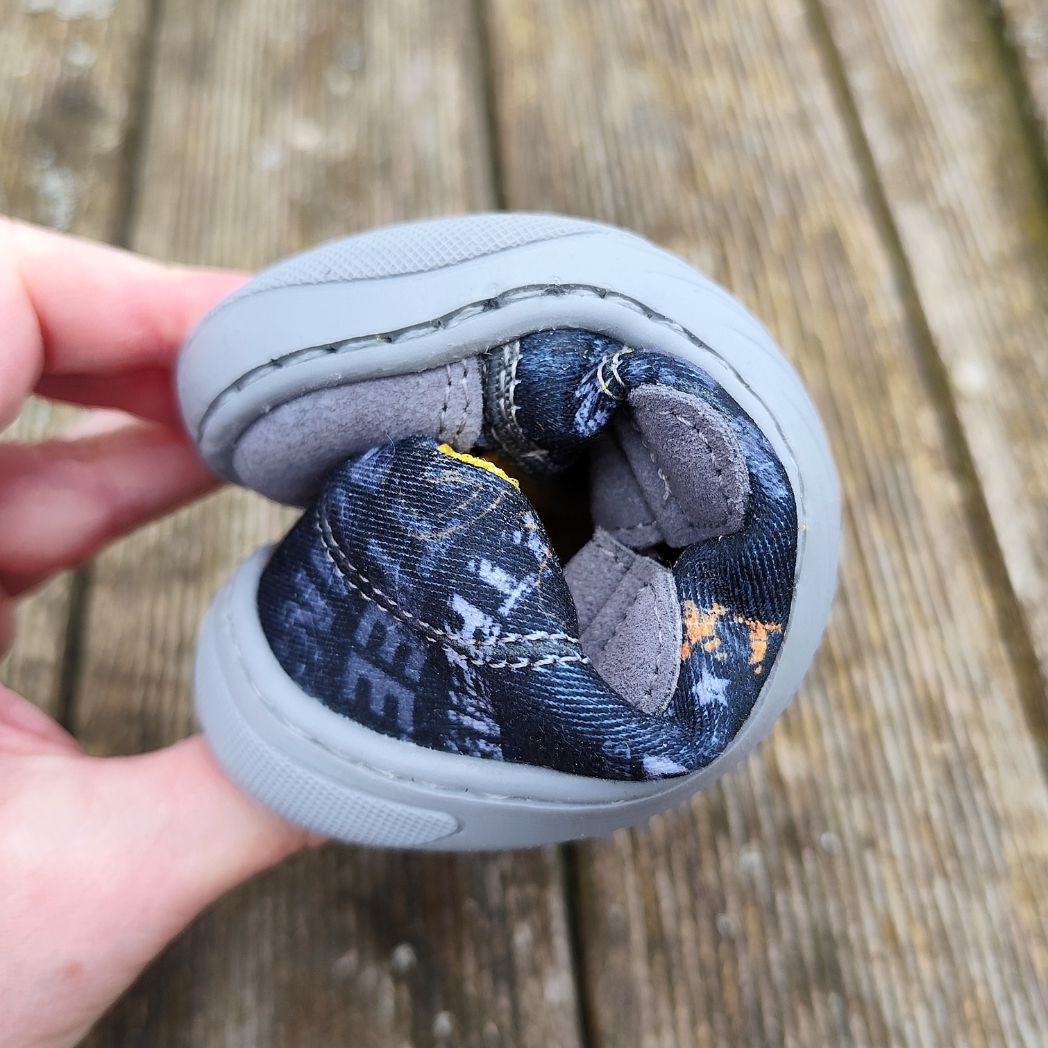 Basket enfant en toile et cuir EF Barefoot -23-3404-0031 BMX - sur la boutique Liberty Pieds-3