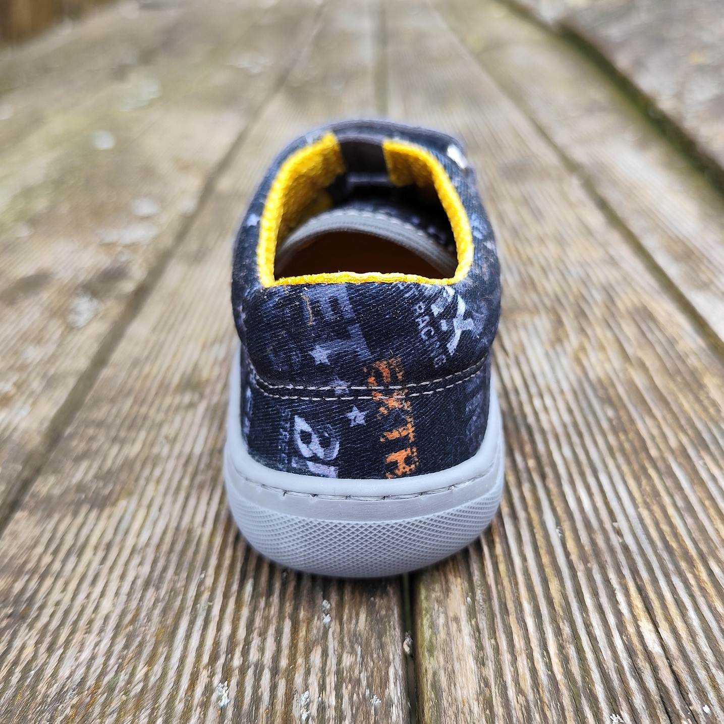 Basket enfant en toile et cuir EF Barefoot -23-3404-0031 BMX - sur la boutique Liberty Pieds-10