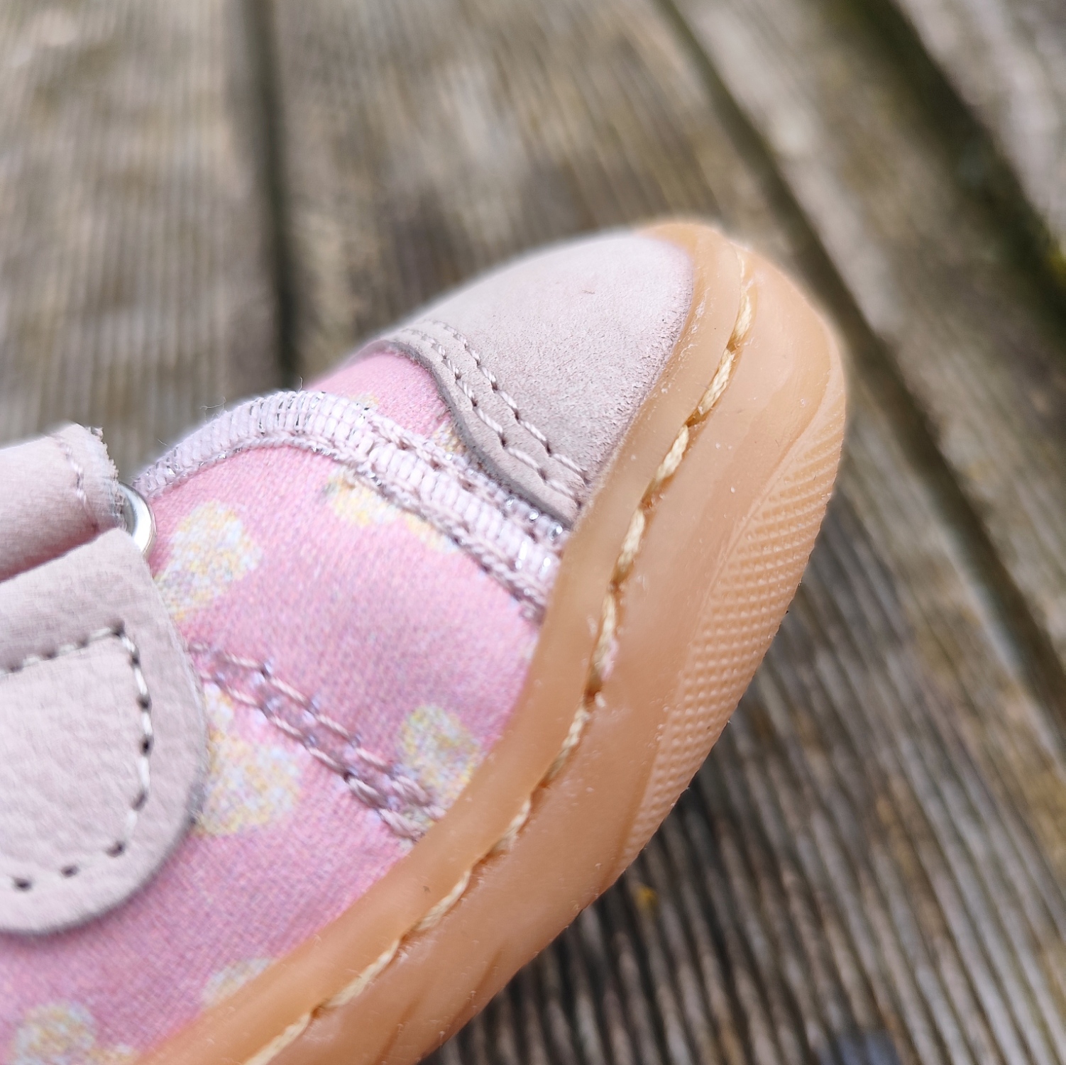 Basket enfant en toile EF Barefoot -23-3404-1603 rose déco coeurs - sur la boutique Liberty Pieds-2
