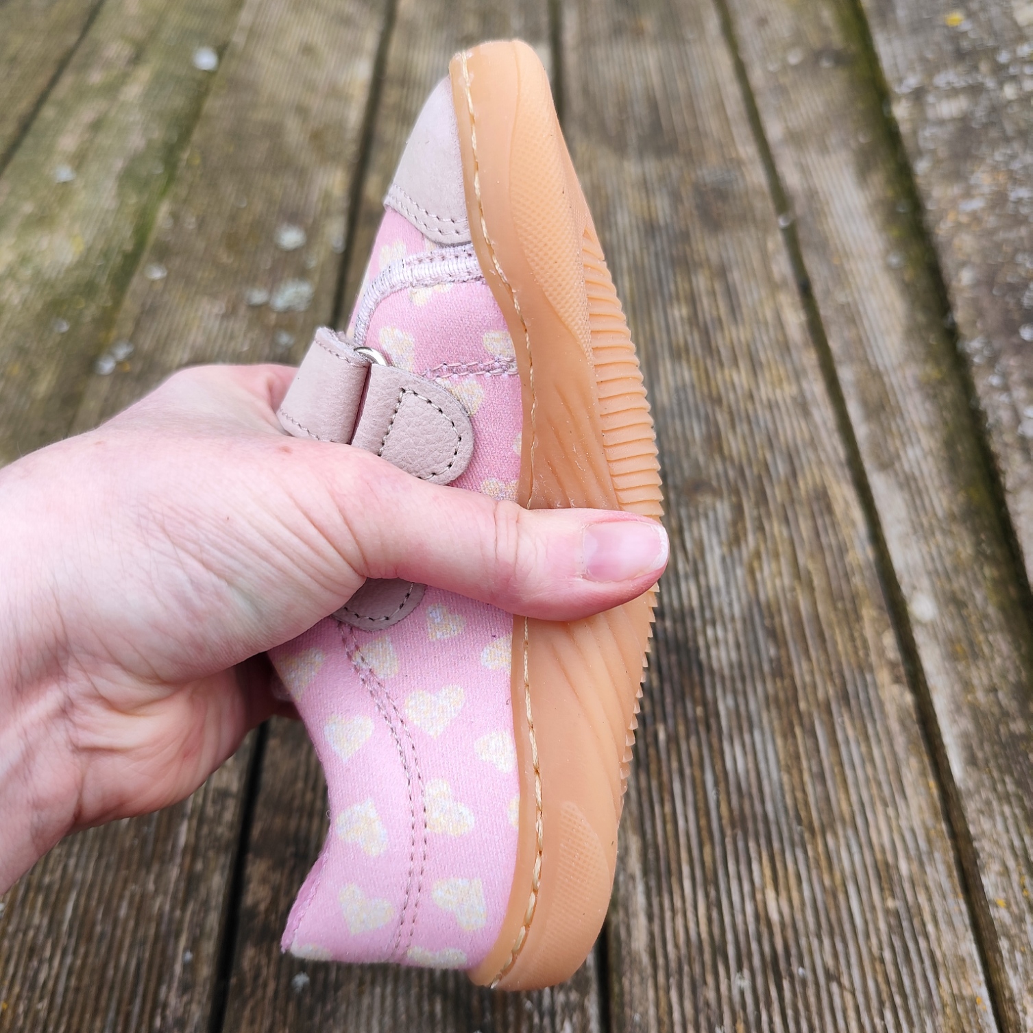 Basket enfant en toile EF Barefoot -23-3404-1603 rose déco coeurs - sur la boutique Liberty Pieds-5